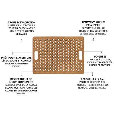 Tapis de douche extérieur beige Ontap