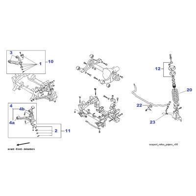 Triangle / bras supérieur - Kit de bagues [Générique]