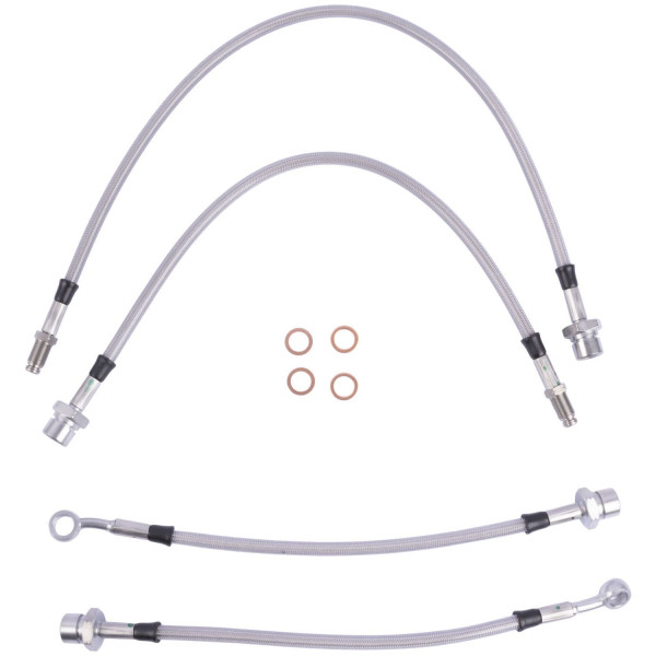 Kit flexibles de frein type Aviation +7 cm [Performance]