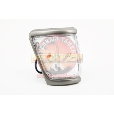 LAMP ASSY FRONT R/H CORNER SILVER GREY THICK RIM TAIWANESE