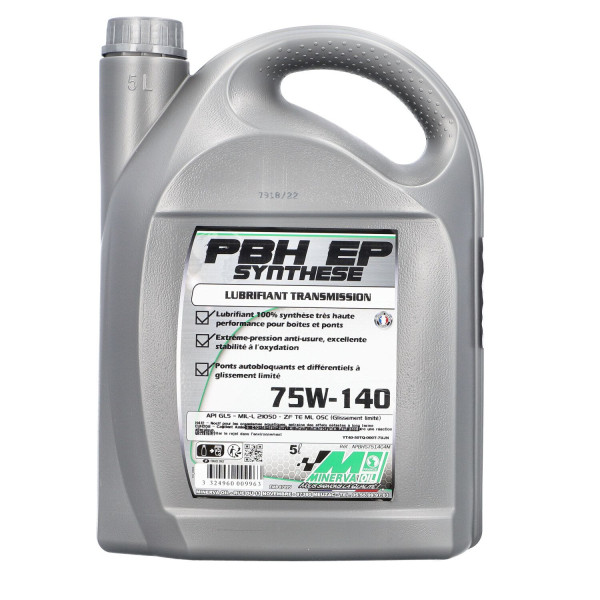 Huile Minerva - 75W140 API GL5 - 5L