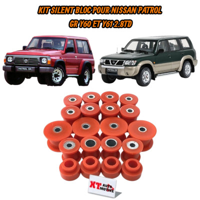 KIT SILENT BLOC  POUR NISSAN PATROL GR Y60 ET Y61 2.8TD