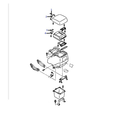 Console centrale - verrou [Origine Constructeur]