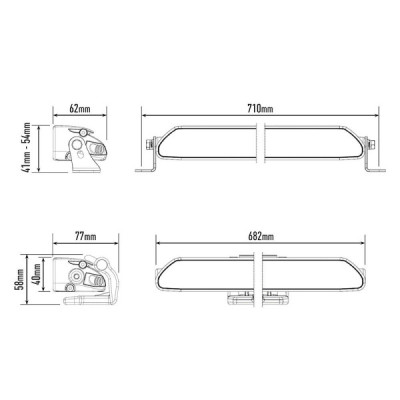 Phare LED LAZER LINEAR 24 ELITE - Double E-mark - LA0L24-DBL-EL-LNR - vue 3