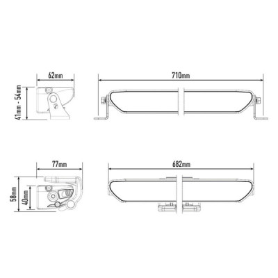 Phare LED LAZER LINEAR 24 FLOOD - LA0L24-FL-LNR - vue 2