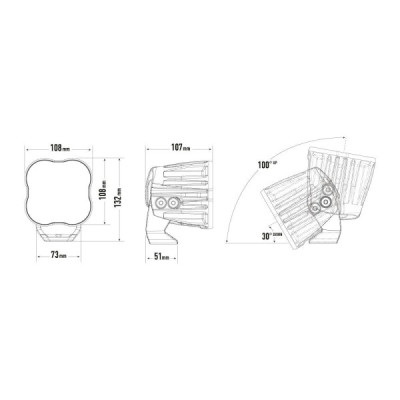 Phare LED LAZER RACE POD - SPOT - LA00RP-SPOT - vue 4