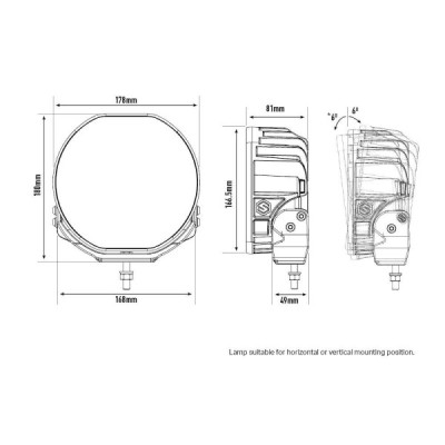Phare LED LAZER SENTINEL 7" /  NOIR - LA0S7-STD-SM - vue 4