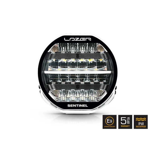 Phare LED LAZER SENTINEL 9" HIGHLINE - BLANC - Avec feux de position