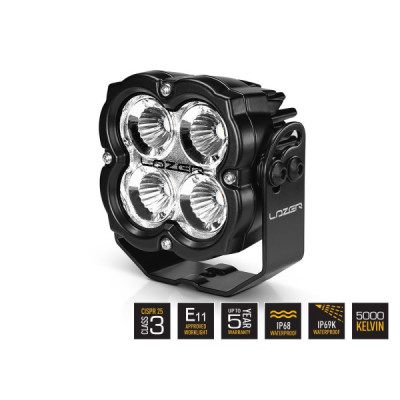 Phare LED LAZER UTILITY-45 Gen2 NOIR - FIXATION SLIM - homologation ADR - LA00U45-ADR-SLIM - vue 1