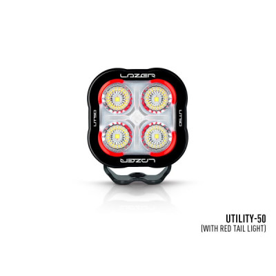 Phare LED LAZER UTILITY-50 NOIR - FEU ARRIERE ROUGE - LA00U50-RED-B - vue 1