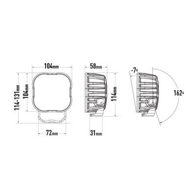 Phare LED LAZER UTILITY-50 NOIR - FONCTION GYROPHARE - LA00U50-STRB-B - vue 3