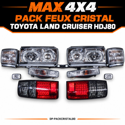 Pack complet feux cristal Toyota Land Cruiser HDJ80 - MAX 4X4