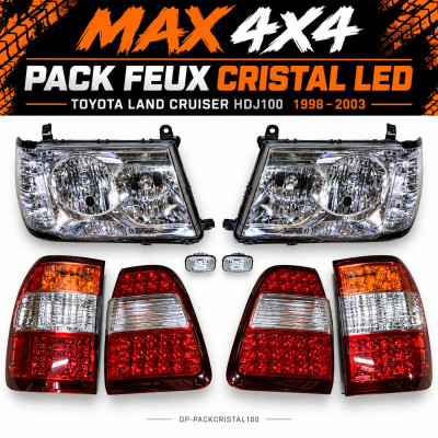 Pack complet feux cristal LED Toyota Land Cruiser HDJ100 1998-2003 - MAX 4X4