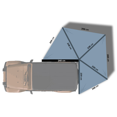 Auvent SNUG Palm Beach 270° gauche SNR-270-PBL | MAX 4X4