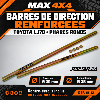 Kit barres de direction renforcées Toyota LJ70 phares ronds