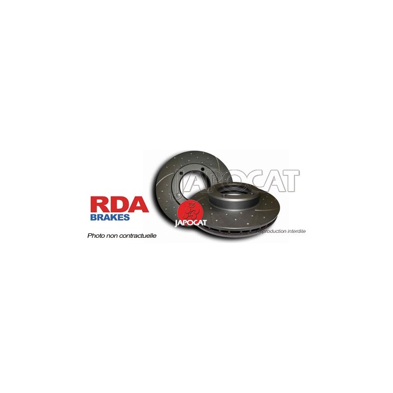 DISQUE de FREIN Avant Rainuré/Pointé RDA (La Paire)  - 1