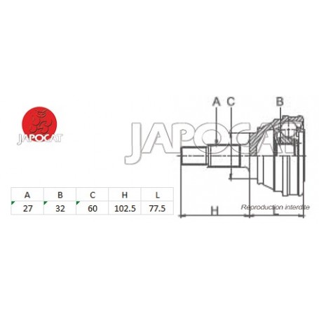 JOINT HOMOCINETIQUE / TETE de CARDAN