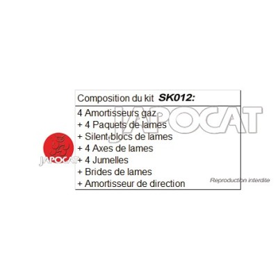 KIT SUSPENSION Complet serie 4 Terrain Tamer +5 cm - avec lames paraboliques - A partir de 07/1980 
