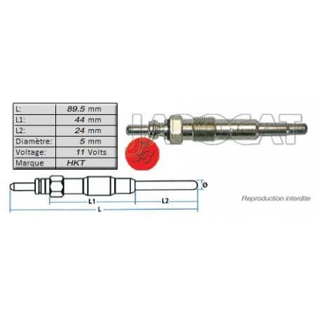 BOUGIE de PRECHAUFFAGE [HKT]