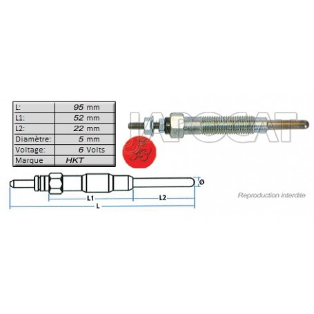 BOUGIE de PRECHAUFFAGE [HKT]