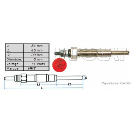 BOUGIE de PRECHAUFFAGE [HKT]